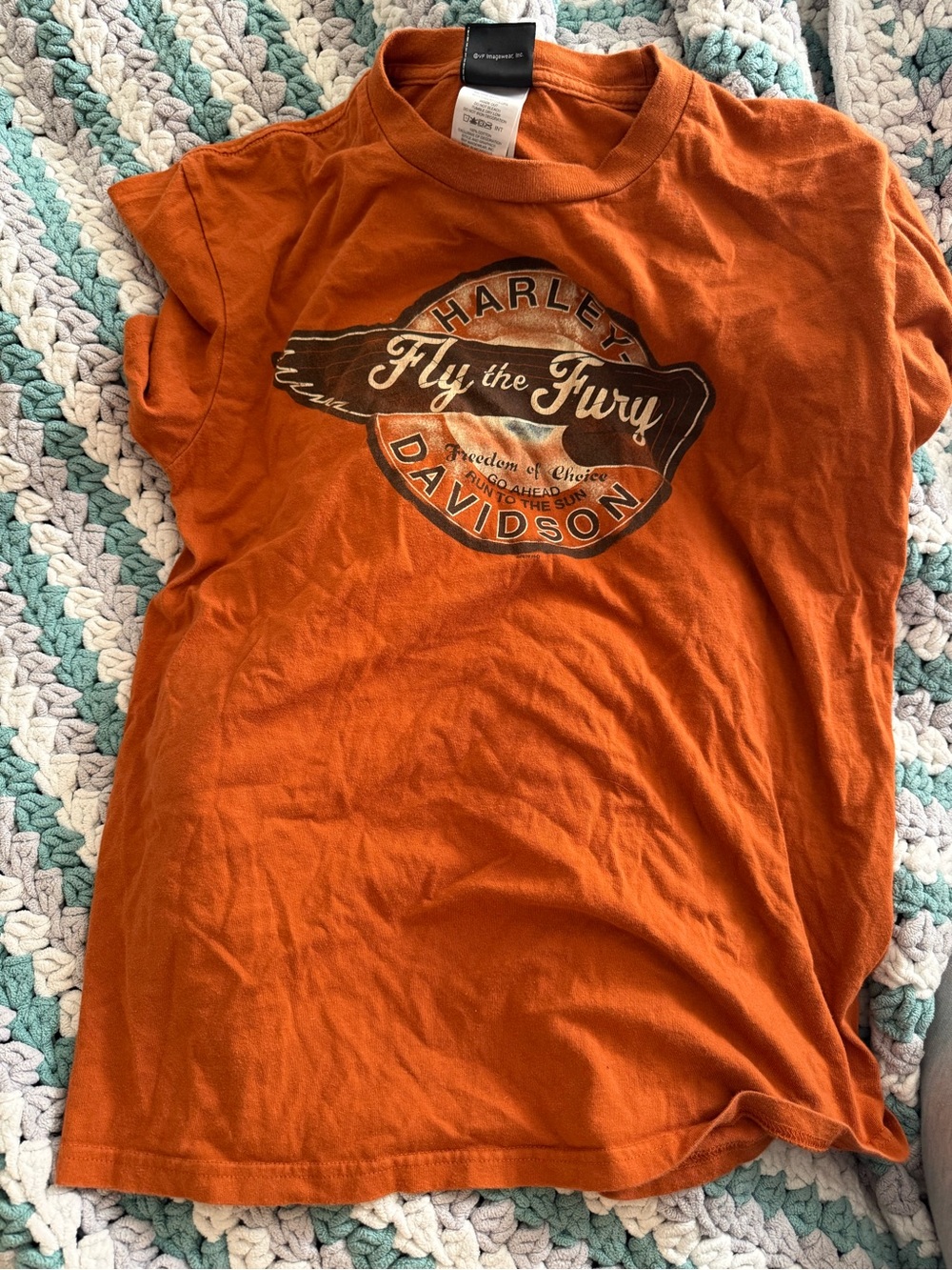 Harley-Davidson Orange 'Fly the Fury' Graphic Tee